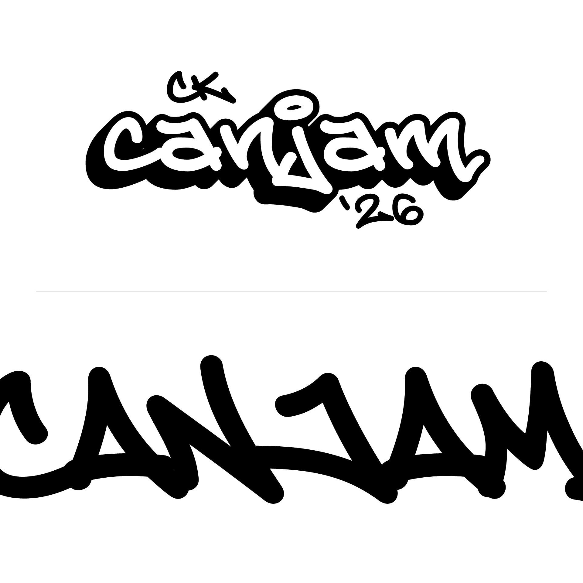 Graffiti-style text reading 'Canjam 26' with bold, artistic lettering.